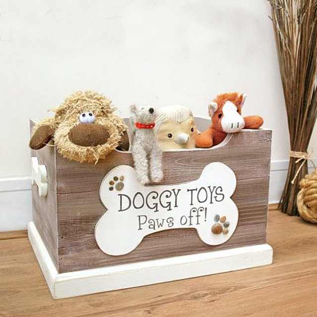 caja de juguetes para mascotas